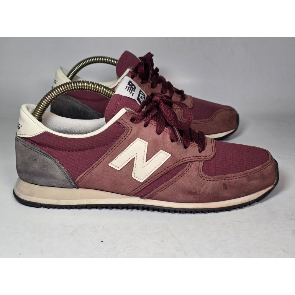New Balance 420 Women's Sneakers Size 6 Burgundy White Running Suede Mesh Shoes